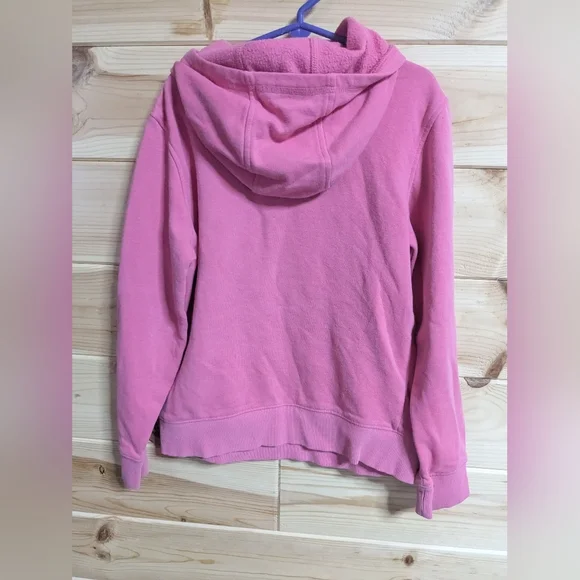 The North Face Youth Junior S/P 7/8 Girls Pink Hooded Sweatshirt Pullover Pocket - Picture 6 of 8